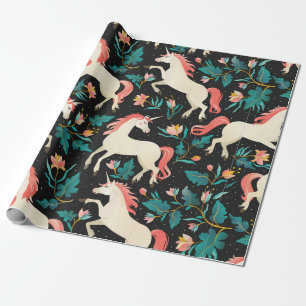 Papier Cadeau Forêt de Unicorn