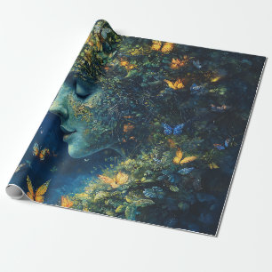 Papier Cadeau Forêt enchantée de la déesse papillon (1)