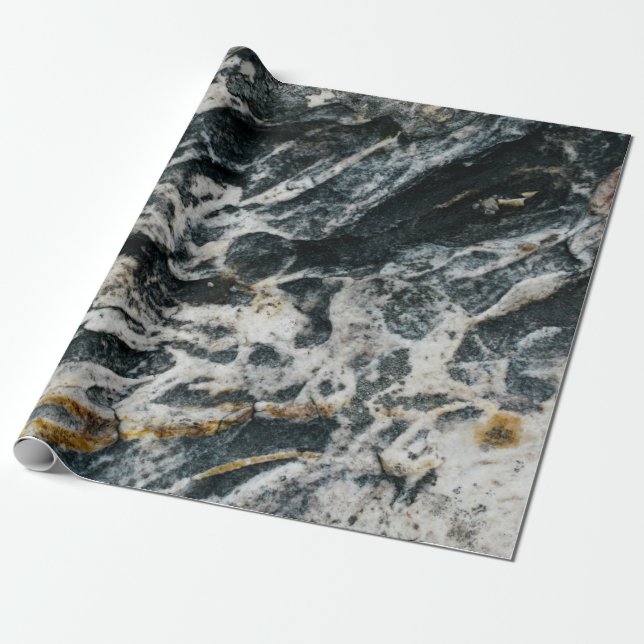 Papier Cadeau Formation de roches blanches et noires (Déroulé)