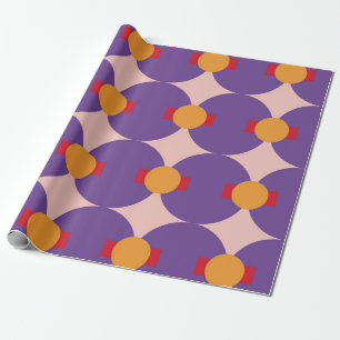 Papier Cadeau Forme géométrique design motif rétro abstrait vint