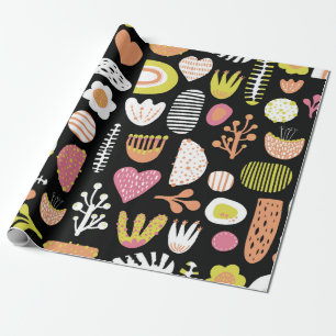 Papier Cadeau Formes abstraites sans couture coloré vintage enf