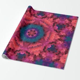 Papier Cadeau formes arrondies mandala kaléidoscope Abstraites