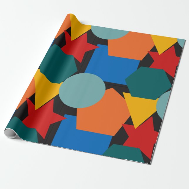 Papier Cadeau Formes Bauhaus  (Déroulé)