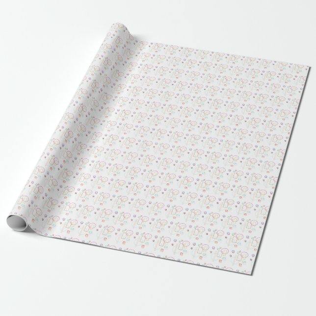 Papier Cadeau Formes Colorées (Déroulé)
