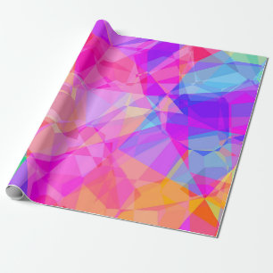 Papier Cadeau Formes géométriques Abstraites colorées Motif d