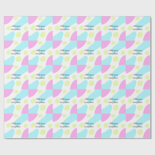 Papier Cadeau Formes géométriques abstraites pastel ajouter nom