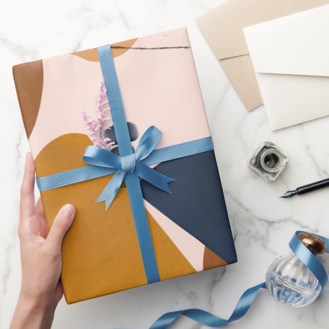 Papier Cadeau Formes peintes Abstraites modernes Noël (Cadeaux)