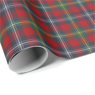 Papier Cadeau Foster Clan Tartan moderne