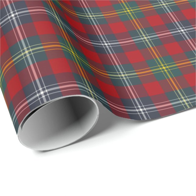 Papier Cadeau Foster Clan Tartan moderne (Coin rond)