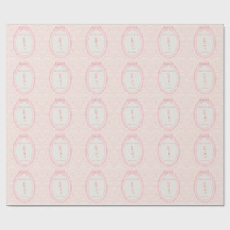 Papier Cadeau Fou de Fille Ruban Rose pour 1er Anniversaire de S