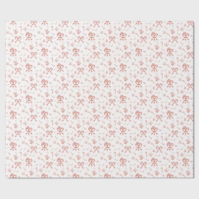 Papier Cadeau Fouillis de cannes de bonbon (Couture)