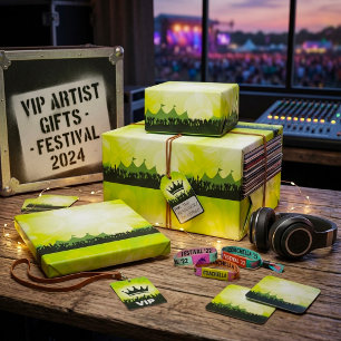 Papier Cadeau Foule du concert en silhouette au Green Music Fest