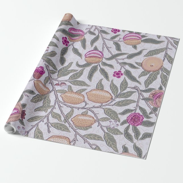 Papier Cadeau Four Fruit, William Morris (Déroulé)