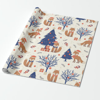 Papier Cadeau Fox Cuties (grande échelle)