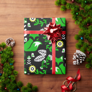 Papier Cadeau Fox Nordic Scandinavian Folk Art nappe