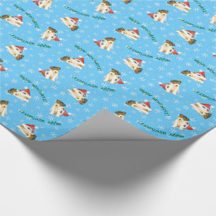 Papier Cadeau Fox Terrier heureux de fil de Howliday