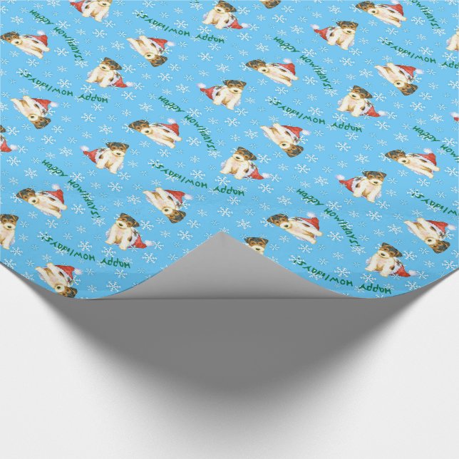 Papier Cadeau Fox Terrier heureux de fil de Howliday (Coin)