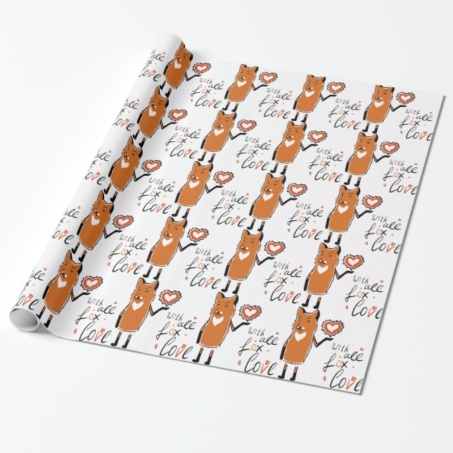 Papier Cadeau Foxy Love (Déroulé)