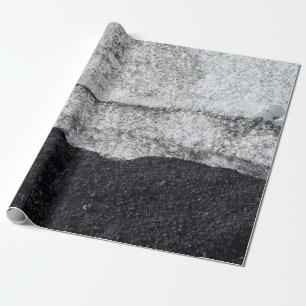 Papier Cadeau fragment de pierre blanc et bleu