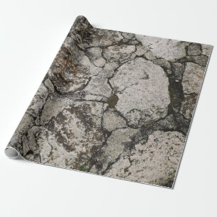Papier Cadeau Fragment de pierre noir et gris