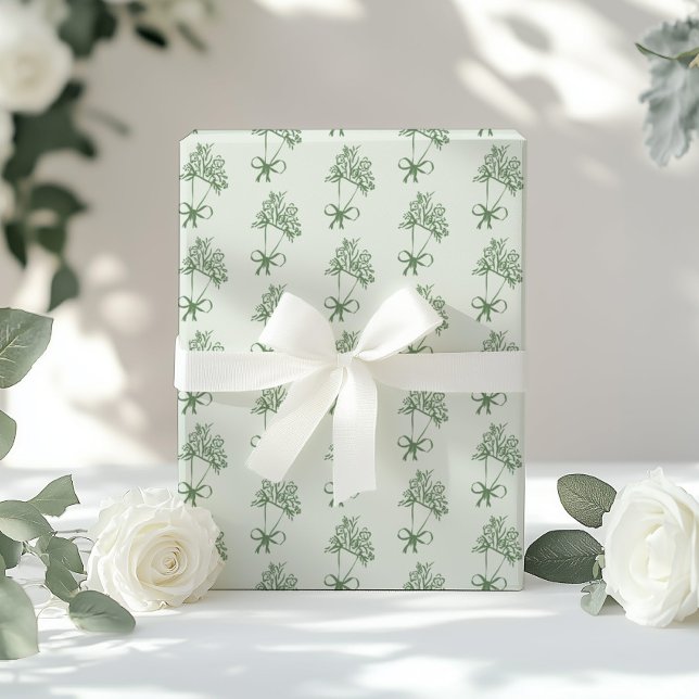 Papier Cadeau Frais hors du marché Whimsical Main dessinée vert (Créateur téléchargé)
