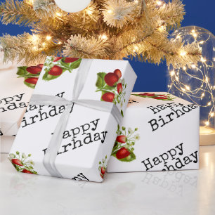 Papier Cadeau Fraise 
