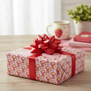 Papier Cadeau Fraise