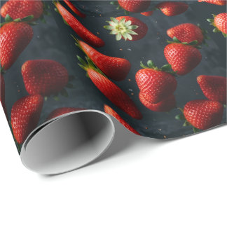 Papier Cadeau Fraise