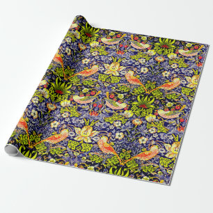 Papier Cadeau Fraise Thief Oiseaux William Morris