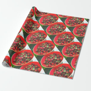 Papier Cadeau Fraises