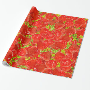 Papier Cadeau Fraises