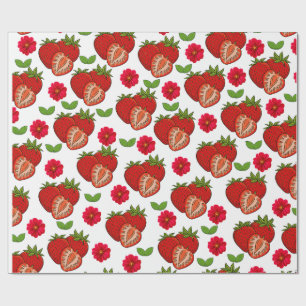 Papier Cadeau Fraises