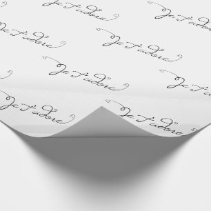 Papier Cadeau Français de Je T'adore pour moi vous adore