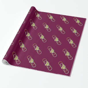 Papier Cadeau Frangipani double infinité BiColor