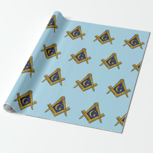 Papier Cadeau Freemason Masonic Carré et Compass Freemasony