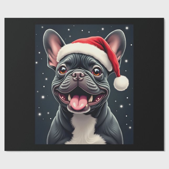 Papier Cadeau French Bulldog Christmas Long Sleeve T-Shirt (Plat)