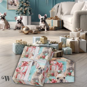 Papier Cadeau French Bulldog Frolic Pastel Cadeau de vacances