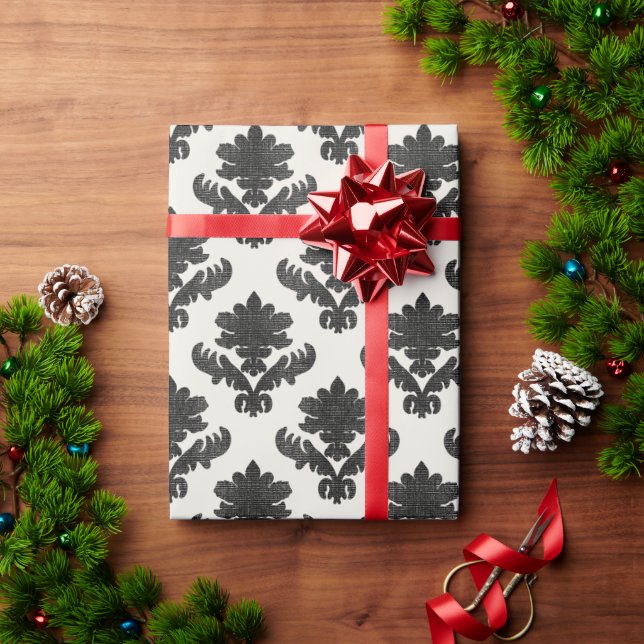 Papier Cadeau French Tapestry Black and White (Cadeau de vacances)