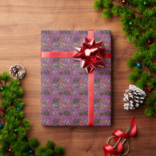 Papier Cadeau Friandises de fêtes- Prune de sucre (Couleur)