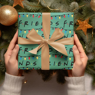 Papier Cadeau FRIENDS™ | Logo des lumières de Noël