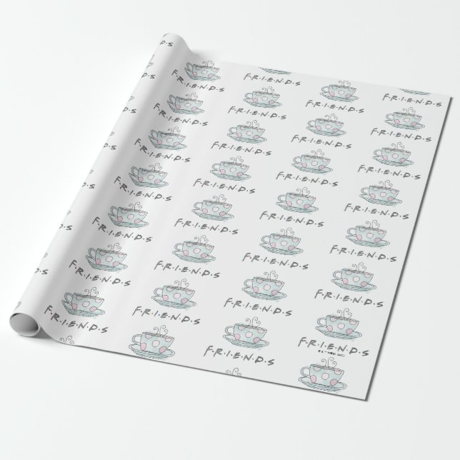 Papier Cadeau FRIENDS™ | Tasse à café Aquarelle (Déroulé)
