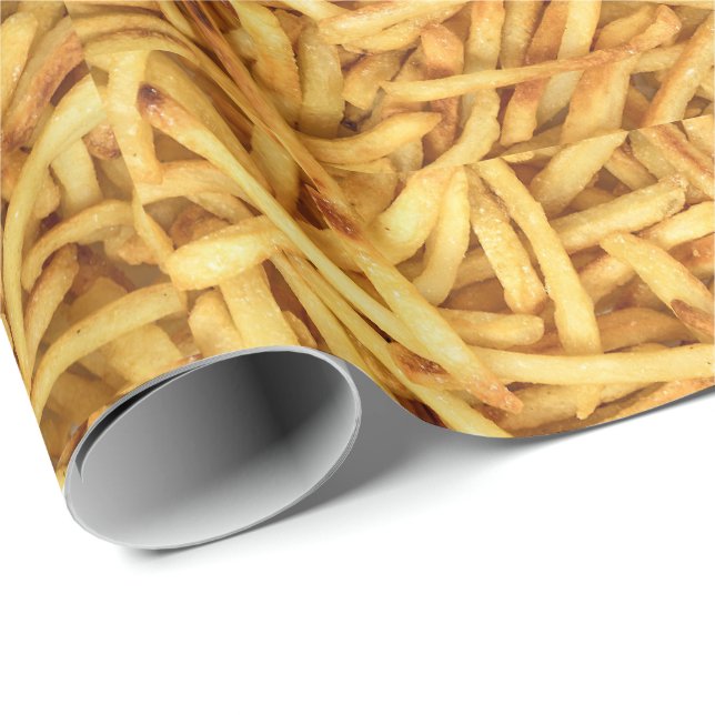 Papier Cadeau frites dorées (Coin rond)