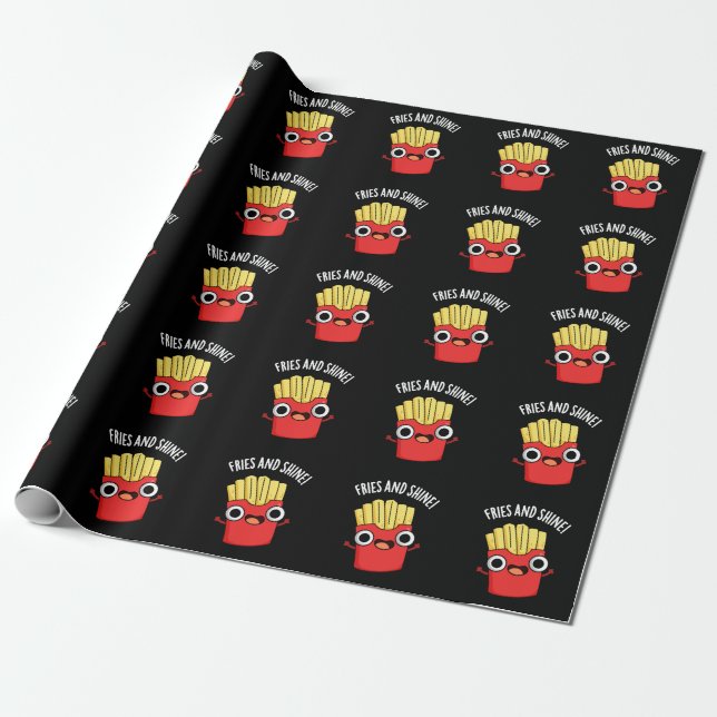 Papier Cadeau Frites Et Briller Blagues Nourriture Drôle Fond So (Déroulé)