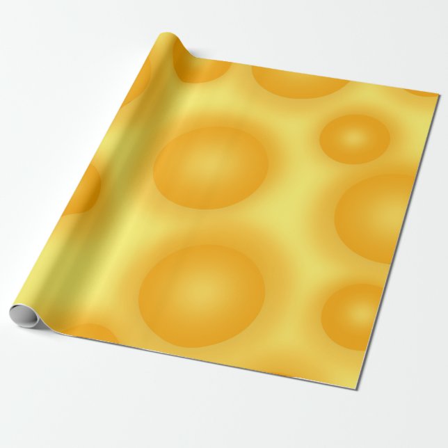 Papier Cadeau Fromage suisse jaune (Déroulé)
