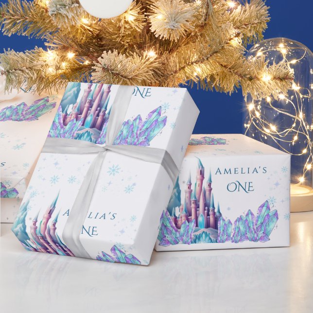 Papier Cadeau Frozen 1st Birthday Cartoon Castle First Birthday  (Vacances)