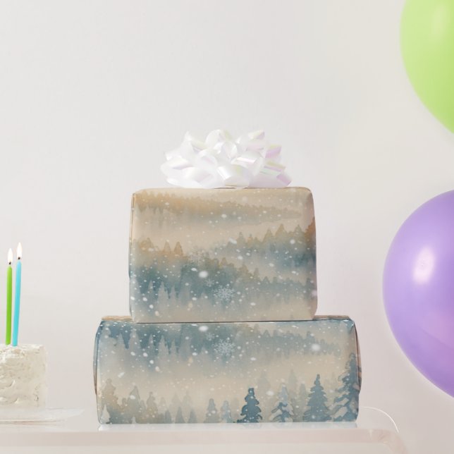 Papier Cadeau Frozen Dreams Snowy Landscape (Cadeaux de fête)