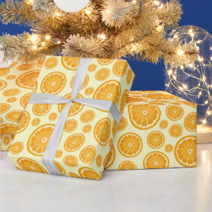 Papier Cadeau Fruit d'agrumes en tranches d'orange