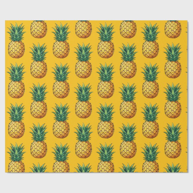 Papier Cadeau Fruit d'ananas (Plat)