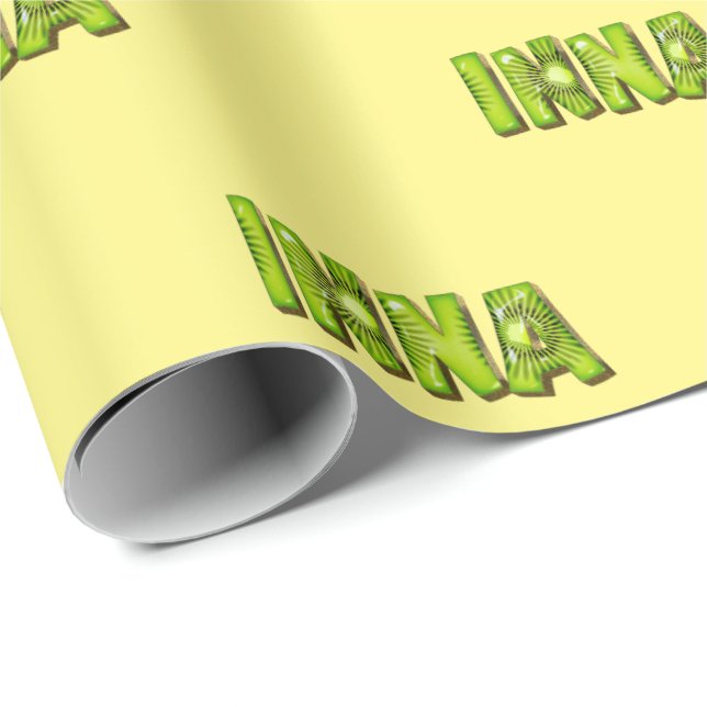 Papier cadeau Fruit Kiwi Inna (Coin rond)