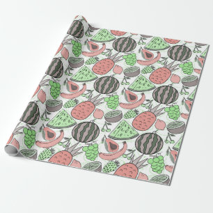 Papier Cadeau Fruit motif transparent motif de surface de frui